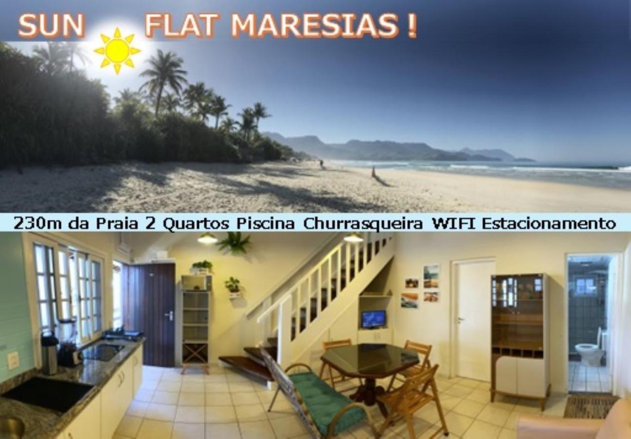Sun Flat Maresias !! 2 Quartos Piscina Churrasqueira Wifi Estacionamento 230M Da Praia Sao Sebastiao  Exterior foto